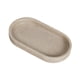 thumbnail image 2 of Bandeja de dispensador de jabón 7.8x3.9 pulgadas Sleek Forma ovalada bandeja de tocador versátil para cepillos de maquillaje accesorio decorativo Beige, 2 of 8