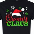 thumbnail image 4 of Inktastic Granny Claus with Christmas Santa Hat and Snowflakes T-Shirt, 4 of 5