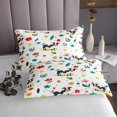 thumbnail image 3 of YST Milk Cow Quilt Set Kawaii Animal Twin Bedspread Set For Girls Kids Cute Flower Animal Bed Set, Rustic Farm Animal Coverlet Set Botanical Flower Pattern 3D Bedding Set, 3 of 5
