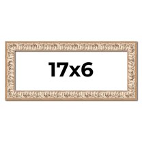 17x6 Frame White Real Wood Picture Frame Width 1.5 inches | Interior Frame Depth 0.5 inches |