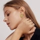 thumbnail image 4 of Pendientes de tuerca con textura trenzada de diseño, hipoalergénicos, elementos únicos, pendientes, regalos de joyería para mujeres y niñas, oro Sincero Electrónica, 4 of 5