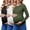 Black/White/Army Green, variant on Weardear 3 Pack Maternity Shirts Ruched Side Long Sleeve Pregnancy Basic T-Shirt Casual Round Neck Pregnant Tops