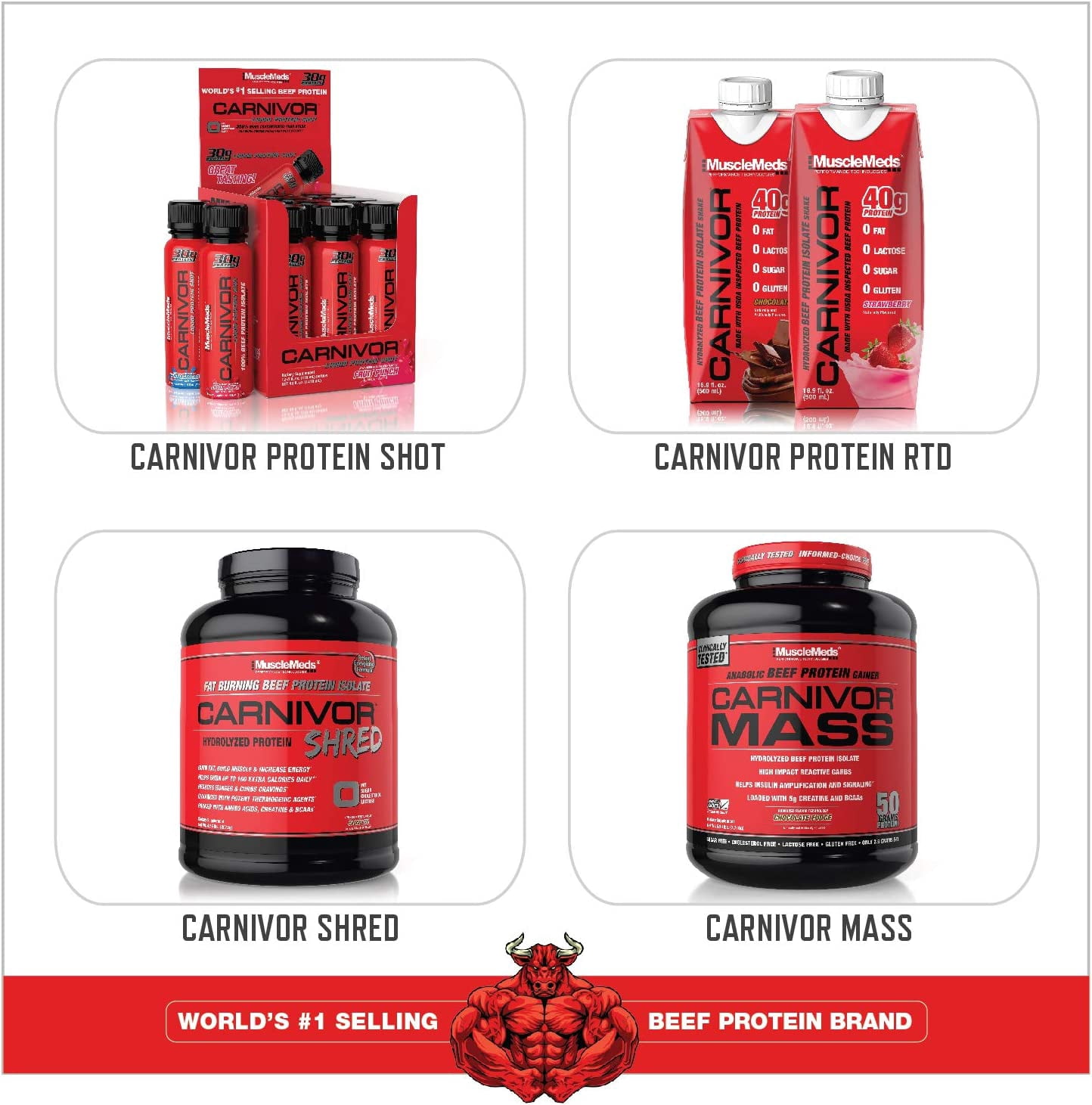 MuscleMeds Carnivor Hydrolyzed Beef Protein Isolate, Lactose Free, Sugar Free. Fat Free, Muscle Building, Recovery, Protein Powder, Vanilla Caramel, 3.9 Pound, 56 Servings