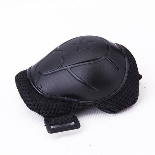 Children Cycling Roller Skating Knee Elbow Wrist Protective Pads--Black Adjustable Size, Suitable for Skateboard,... by