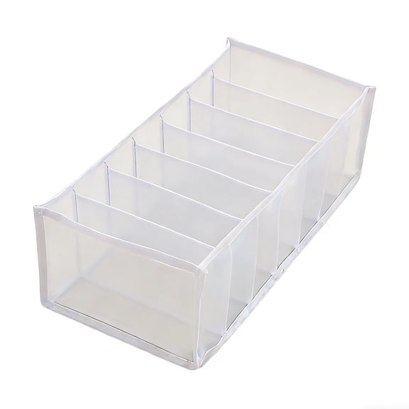 Wardrobe Clothes Organizer, Ongmies 7 Grids Portable Closet Organizer, Mesh Separation Storage Box Foldable Closet Drawer Organizer for Underwear Socks Scarves Leggings