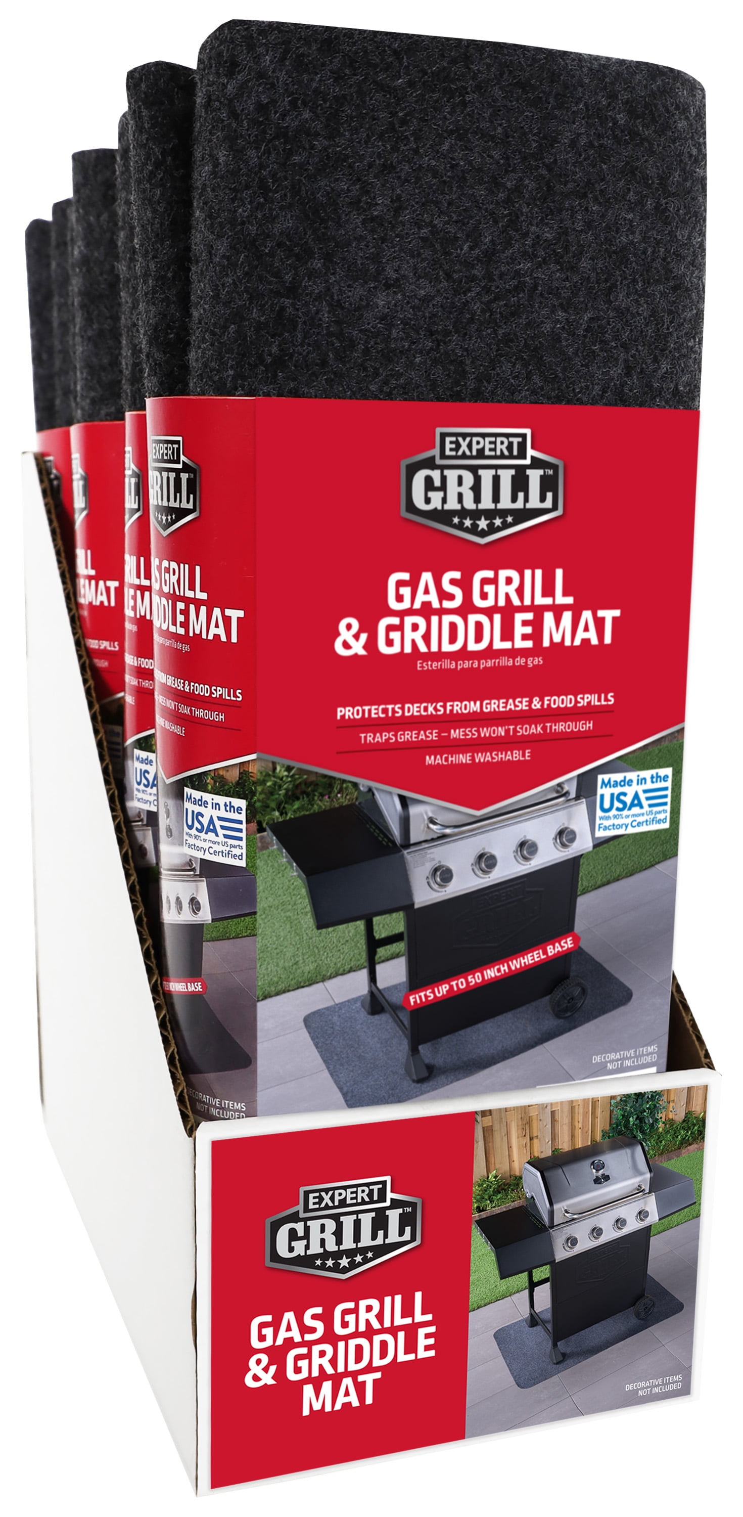 Expert Grill Brand - Gas Grill and Griddle Mat; Size Large 50" x 29" Composite / Synthetic Deck Safe