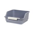 thumbnail image 3 of Caja de arena para gatos con , caja de arena para gatos, extra grande, para gatos pequeños y grandes gris, 3 of 8