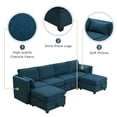 thumbnail image 6 of Euroco 109" Oversized Chenille Modular Sectional Sofa with Storage, 6 Seat U Shaped Couch with Adjustable Armrests and Backrests, Reversible Sofa Bed for Living Room, Apartment, 6 of 12