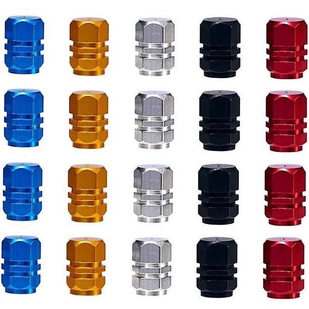 Tapas de válvula, paquete de 20 tapas de válvula antipolvo Tapas antipolvo Neumático Aleación de aluminio para motocicleta Coche Bicicleta Plata Rojo Azul Negro Rojo Verde Cocina, Decoración y Otros