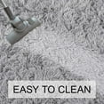 thumbnail image 7 of Junovo Oval Fluffy Area Rugs for Bedroom Plush Shaggy Carpet for Kids Room Bedside Nursery Mats, 2.6' x 5.3',Gray, 7 of 7