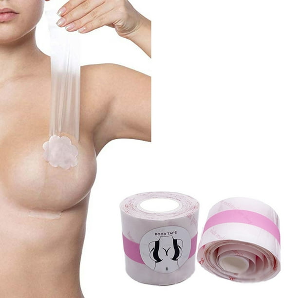 Women Breast Lift Tape Clear Polyester Adhesive Chest Tape Body