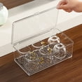 thumbnail image 1 of YAOMOBB Stackable Storage Box Large Capacity Transparent Tea Set Storage Box Stackable Space Saving Design with Proof Cup Glass Holder for Kitchen and Desktop Supplies, 1 of 7