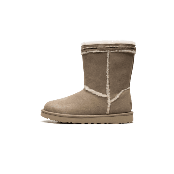 UGG WOMENS Classic Short Shearling Braid Womens "DUNE" 1166752 DUNE 1166752 DUNE from Stadium Goods