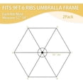 thumbnail image 4 of Joqmia 9ft Thickened PU waterproof Patio Umbrella Replacement Canopy Market Umbrella Top Outdoor Umbrella Canopy for 6 Ribs(only Canopy) Poloere, Outdoor, Yard Umbrella(Beige), 4 of 9