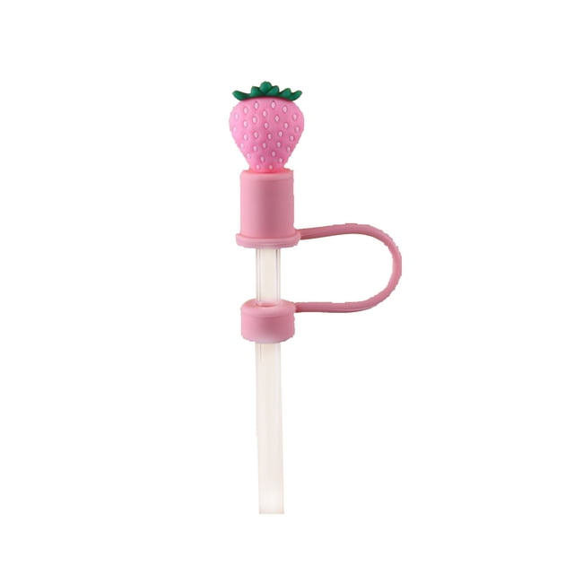 Soft Silicone Straw Set With Dust Cover Universal Diameter 8mm Including Glass Straw And Dust Plug