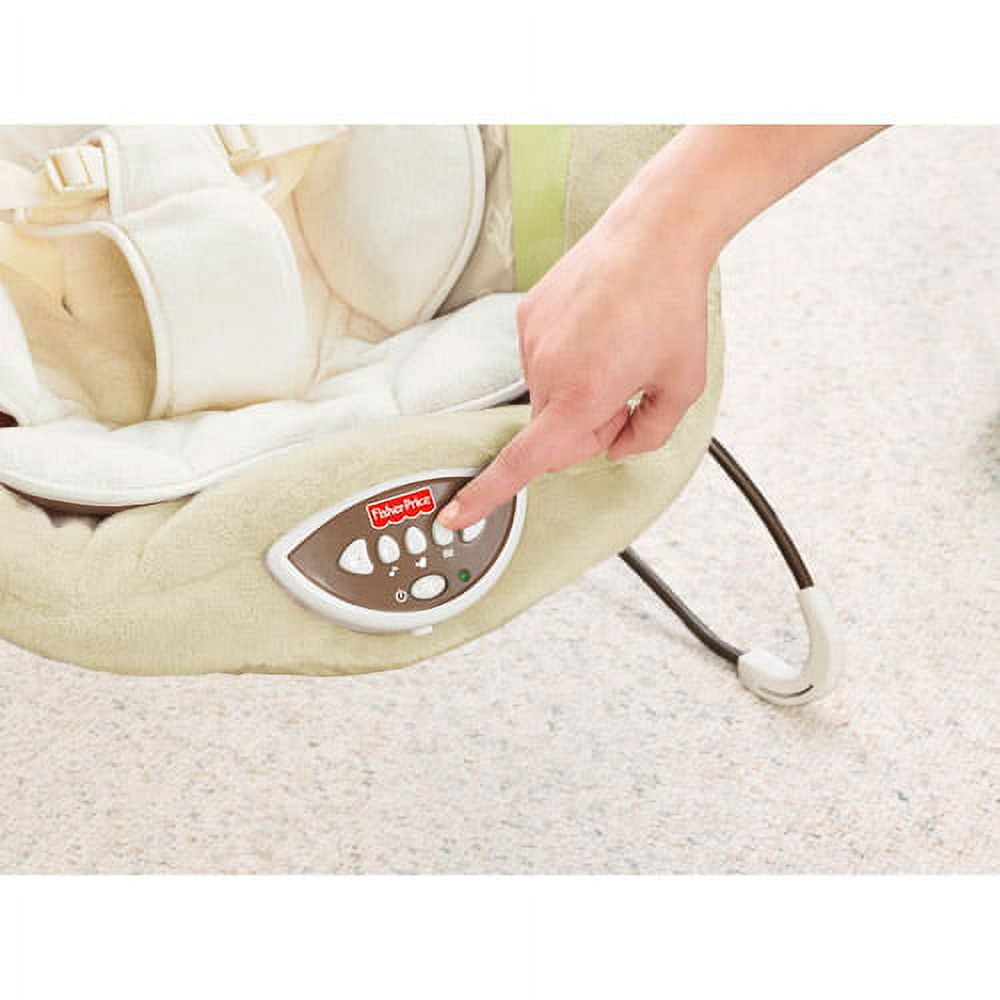 Fisher Price Deluxe Musical Baby Soothe Bouncer Snugabunny with Plush Fabric Walmart