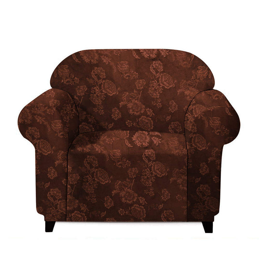 Details about   Vintage Embossed Flower Velvet Plush Sofa Cover Stretch Chair Couch Slipcover& 