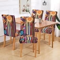 thumbnail image 2 of Yayeee 2 Pack Dining Chair Covers Stretch Parson Chairs Slipcovers Seat Protector, Futuristic Sun, 2 of 6