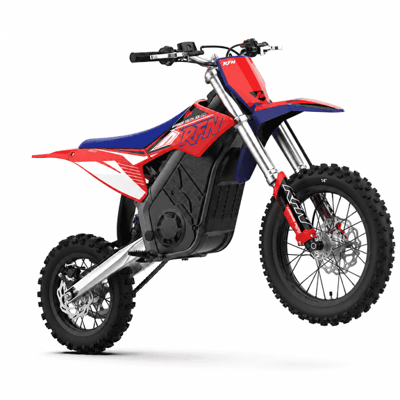 RFN E2 Electric Dirt Bike, MAX 2000W Brushless Moter. 48V 20Ah Battery, 14"/12" Tires ,28 Mph Speed &18 Miles Range.Suit Age 10