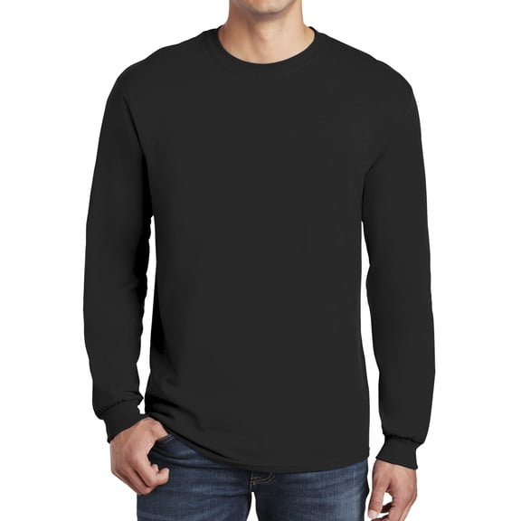 Gildan Men Long Sleeve T-Shirt - Heavy Cotton Men T-Shirts 5400 - Best Classic Mens Long Sleeve Value Shirt