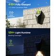 thumbnail image 7 of Ponstec Solar Fence Lights 50 Lumens, LED Deck Lights Solar Powered, IP65 Waterproof Outdoor Fence Lights for Outside Fence Post, Patio Pool Wall, Backyard Steps Pathway Decor, 8 Pack, 7 of 7