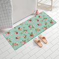 thumbnail image 2 of Pioneer Flower Floral Print Pattern Bathroom Rugs Mat, Non Slip Microfiber Bathroom Rug with Rubber Backing, Soft Mats for Bathroom Floor Tub Shower, 24"x60", 2 of 5