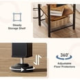 thumbnail image 3 of Bigleap 3-Tier End Table with Charging Station, Small Nightstand with AC Outlets & USB Ports for Small Spaces, Bedroom, Living Room, Brown, 3 of 7