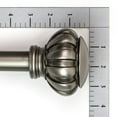 thumbnail image 2 of Lumino 1" and 5/8" Pewter Botero Knob Adjustable Double Curtain Rod Set, 42"-120", 2 of 5