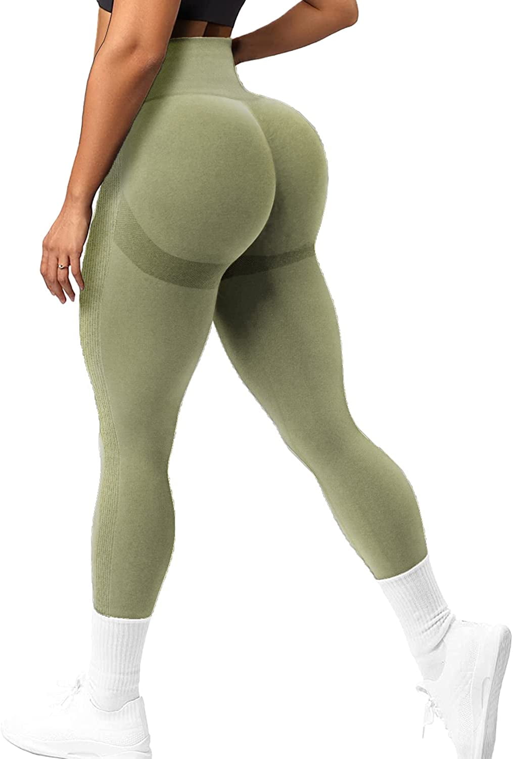 Buy POWERASIA High Waisted Yoga Pants for Women Butt Lift Ruched Scrunch  Butt Leggings Workout Tummy Control Booty Tights at