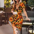 thumbnail image 3 of Balery Halloween Vestidos sueltos de manga corta para mujer, vestidos de verano 2025, vestidos casuales de corte A con vuelo., 3 of 6