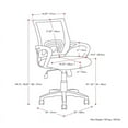 thumbnail image 5 of Atlin Designs Chaise de Bureau Pivotante en Tissu avec Hauteur Réglable en Maille Noire, 5 of 5