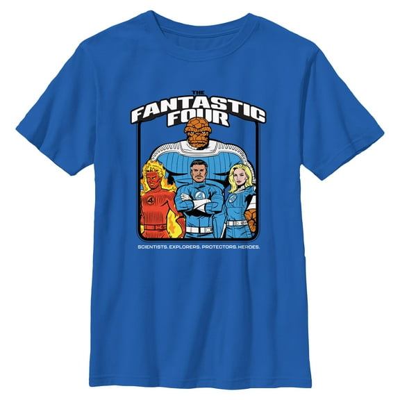 Boys The Fantastic Four: First Steps Explorers and Heroes Pose T Shirt