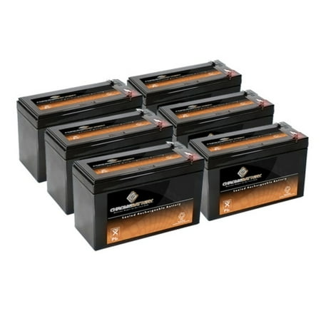 12V 7Ah SLA Replacement Battery for GT-200 GT Scooter (6 Pack)