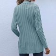 thumbnail image 3 of Women's Open Front Cardigan Sweater Casual Button Down Cable Knit Sweater Coat, 3 of 5