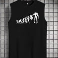 thumbnail image 1 of Camisetas sin mangas informales con estampado de evolución para hombre, chaleco deportivo de entrenamiento físico, camiseta sin mangas para verano, 1 of 4