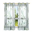 thumbnail image 6 of Yayeee Window Curtains Set of 2 for Living Room Light Filtering 63"x42", Watercolor Leaf Patterns, 6 of 7