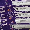 thumbnail image 4 of Happy Birthday Blanket Gifts for Mom, Soft Fuzzy Warm Lightweight Flannel Throw Blanket with Floral Frame & Butterfly, Ideal for Couch, Bed, Decor, Travel, Cozy Blankets for Women 60×50 in, 4 of 5