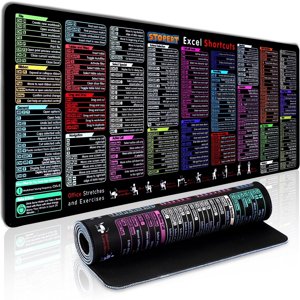 STOPERT Excel Cheat Sheet Desk Pad Mat XL