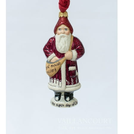 Ornament Mexican Folk Art - Vaillancourt Folk Art 8th Day of Christmas Eight Maids a Milking Polish Ornament