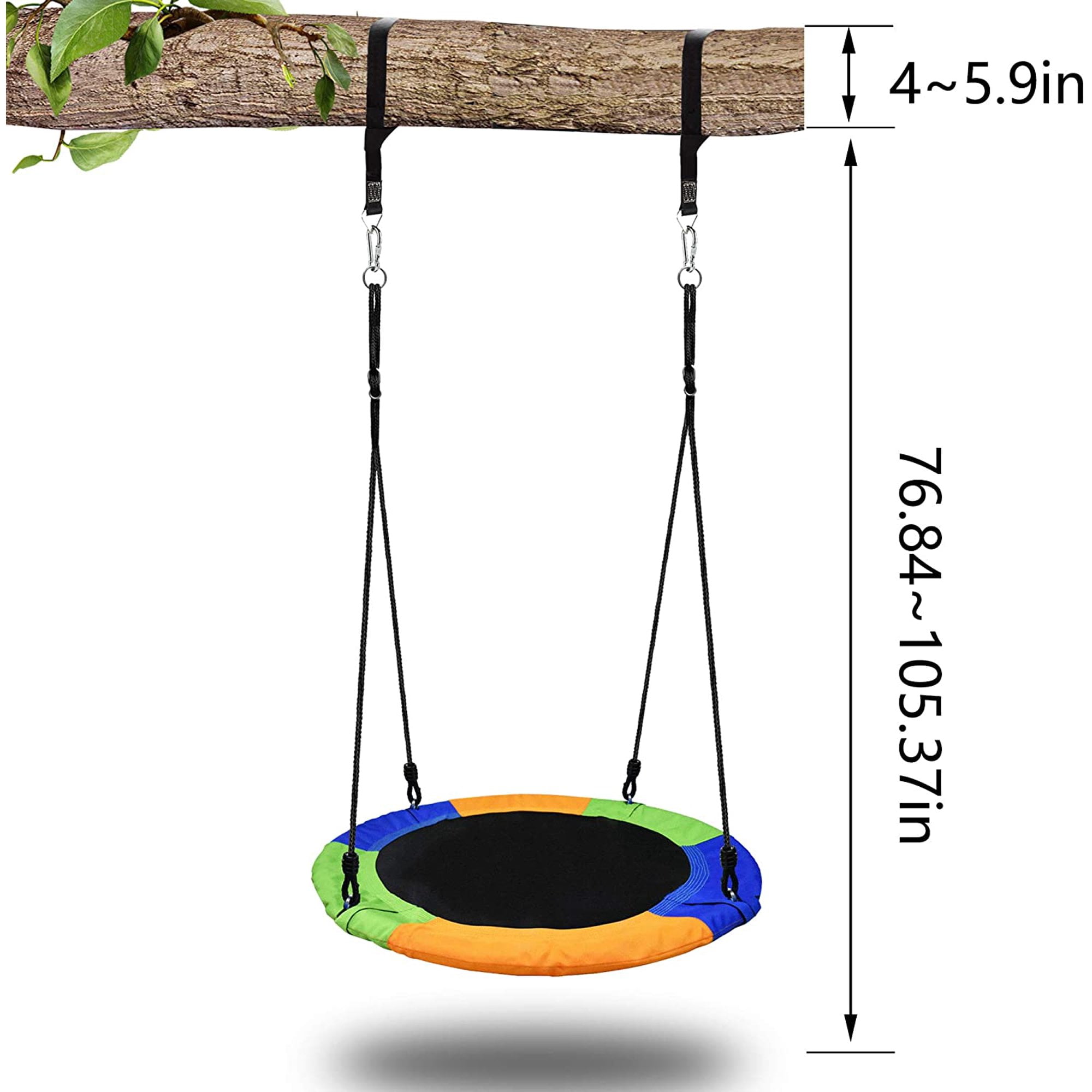  PACEARTH 440lbs Capacity Flying Saucer Swing Set with