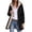 Black, variant on Women's Winter Sherpa Lined Parka Hooded Windproof Jacket Zip Up Warm Fleece Coat with Drawstring Waist and Pockets Outerwear