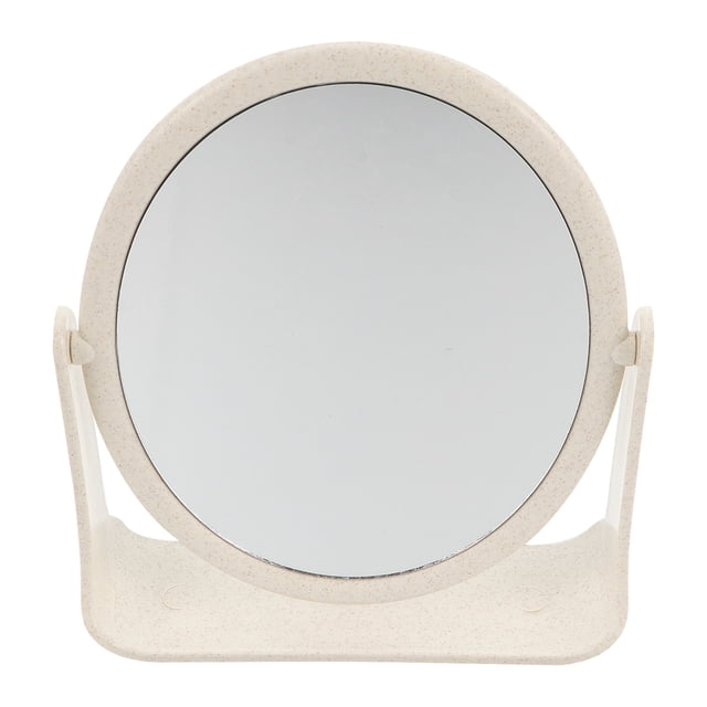 MasteelfCA Portable Desktop Makeup Mirror Double-Sided Rotating Mirror Dresser Makeup Tool