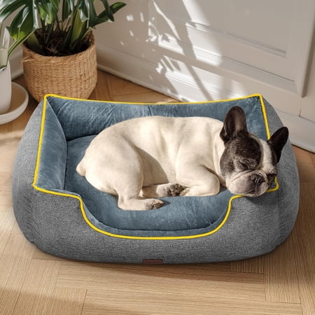 SPECSTAR Orthopedic Dog Bed for Small Dogs 28", Dual-Sided Cooling & Warming for All Seasons, Dual-Layer Interior Padding for Support and Softness, Waterproof & Heavy-Duty Non-Slip Bottom, Grey