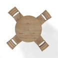 thumbnail image 5 of Bowery Hill 5-Piece Round Farmhouse Wood Dining Set in Rustic Brown, 5 of 13
