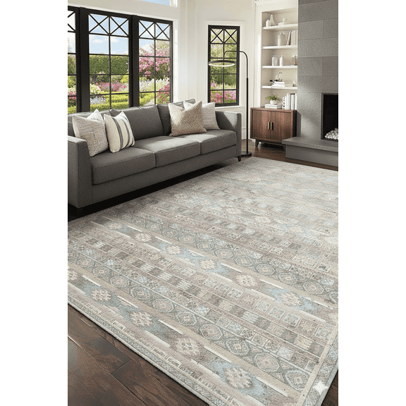 MERILKMC Modern Area Rugs, 6'x9', Machine Washable, Non-Slip