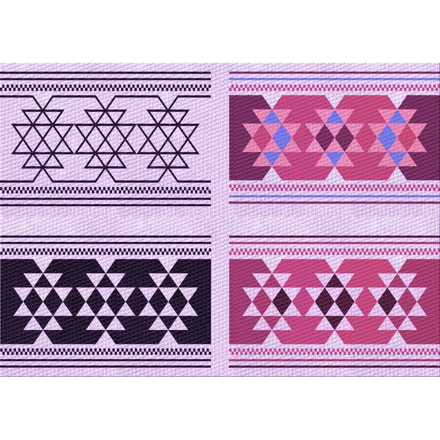 Ahgly Company Machine Washable Indoor Rectangle Transitional Blossom Pink Area Rugs, 5' x 7'