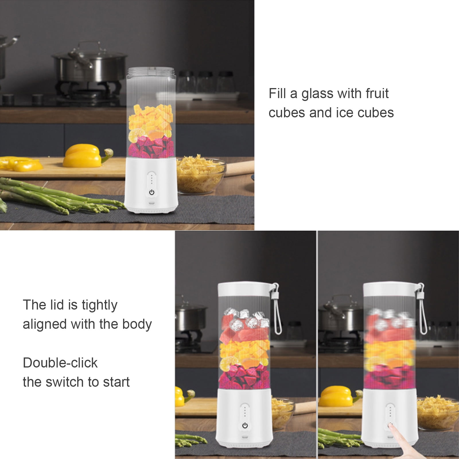 Portable Blender Mini Electric Juicer USB Rechargeable Handheld Smooth –  G-Outlets