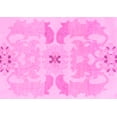 thumbnail image 1 of Ahgly Company Indoor Rectangle Abstract Pink Modern Area Rugs, 2' x 4', 1 of 4
