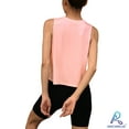 thumbnail image 4 of Arcarius Workout Tops for Women, Flowy Crop Top for Gym, Yoga, Exercise (Nude Pink, Small), 4 of 7