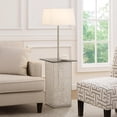 thumbnail image 7 of Benjara 59" Floor Lamp with Glass Tabletop- Crystal Stand- Metal- Clear, 7 of 7